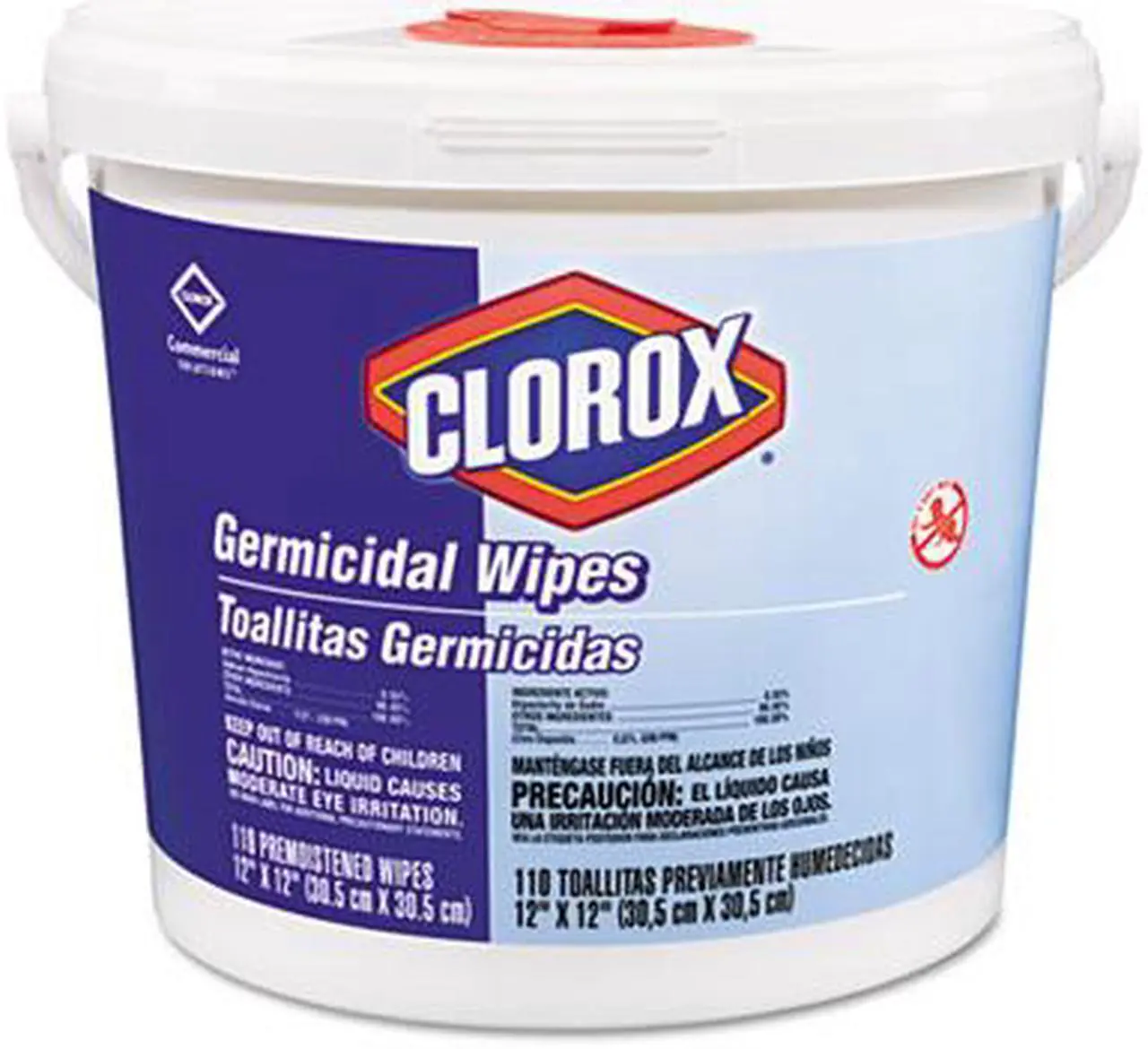 Main image of Clorox 30358 Germicidal Wipes, 12 x 12, White, 110/Canister