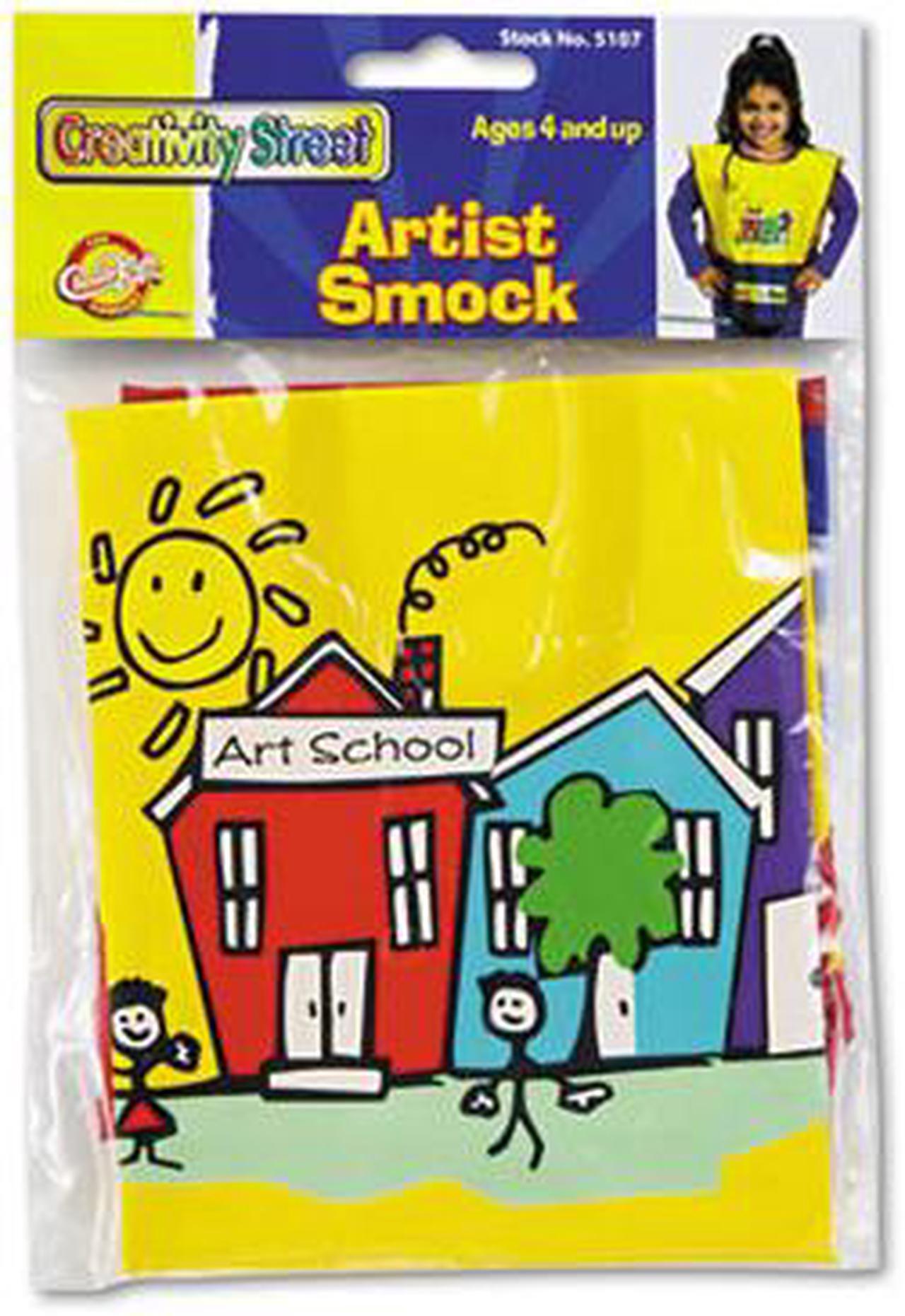 Main image of Chenille Kraft 5207 Kraft Artist Smock, Fits Kids Ages 3-8, Vinyl, Bright Colors, 144/Carton