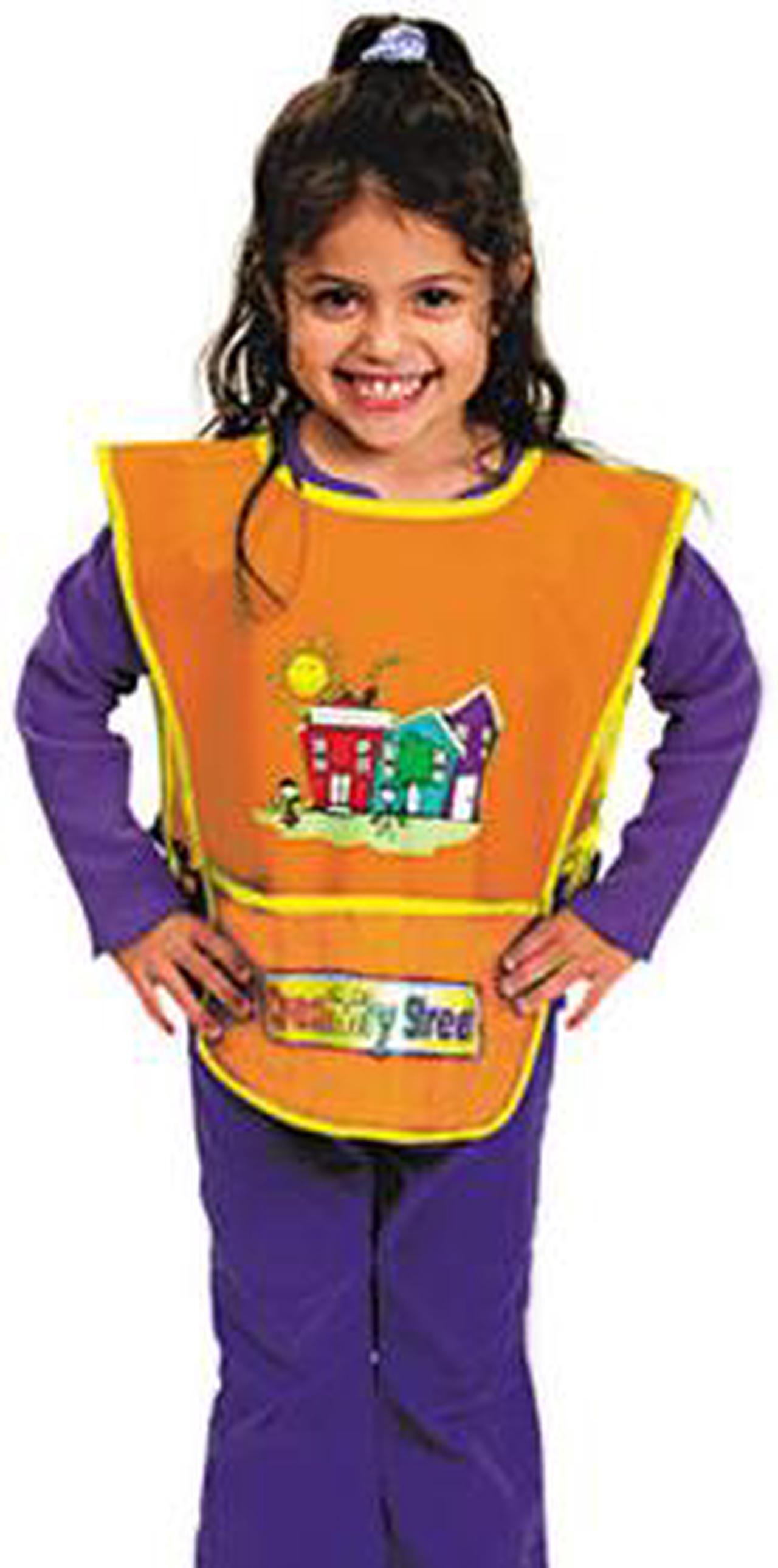Alt view image 2 of 3 - Chenille Kraft 5207 Kraft Artist Smock, Fits Kids Ages 3-8, Vinyl, Bright Colors, 144/Carton
