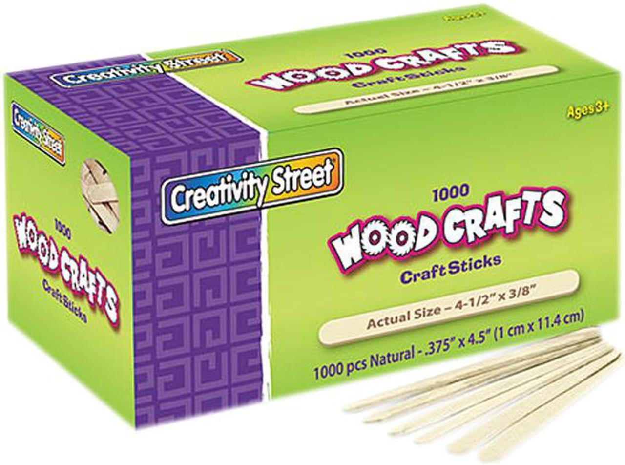 Main image of Chenille Kraft 3775-01 Natural Wood Craft Sticks, 4 1/2 X 3/8, Natural Wood, 1000/Box