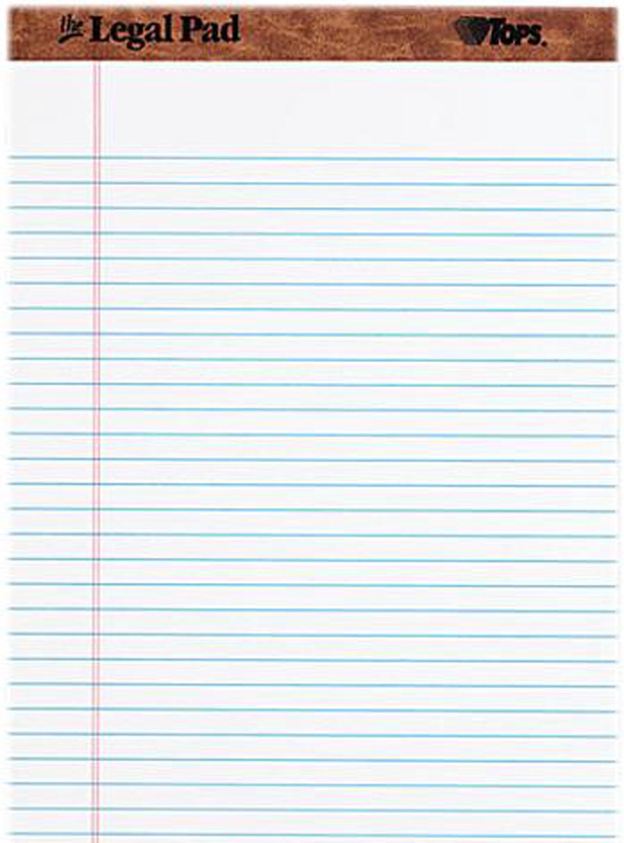 Main image of Tops 75330 The Legal Pad Ruled Perforated Pads, 8 1/2 x 11 3/4, White, 50 Sheets/Pad