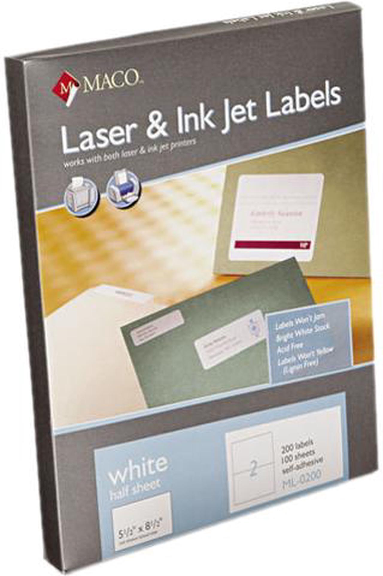 Main image of Maco ML-0200 White All-Purpose Labels, 5 1/2 x 8 1/2, 200/Box