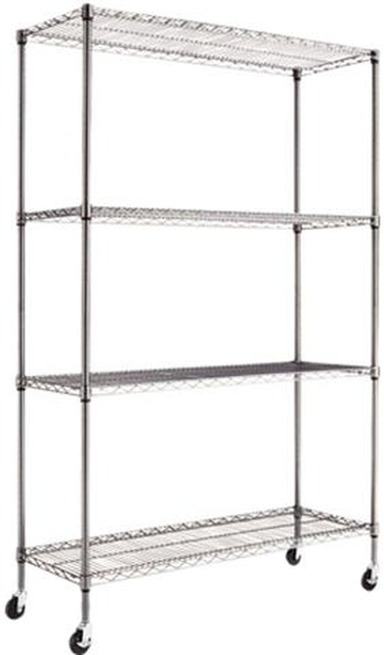 Alera SW604818BA (ALESW604818BA) Complete Wire Shelving Unit w/Caster