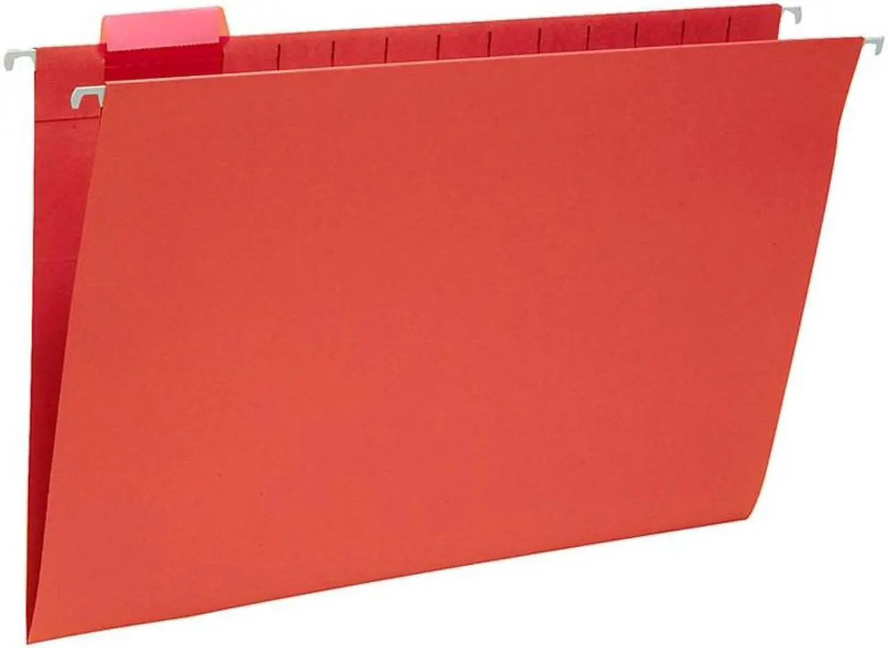 Alt view image 2 of 2 - Smead 64167 Hanging File Folders, 1/5 Tab, 11 Point Stock, Legal, Red, 25/Box