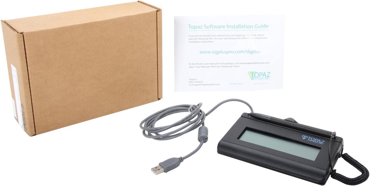 Alt view image 7 of 6 - Topaz T-LBK460 Series SigLite LCD 1x5 Signature Capture Pad, USB, BackLit - T-LBK460-HSB-R