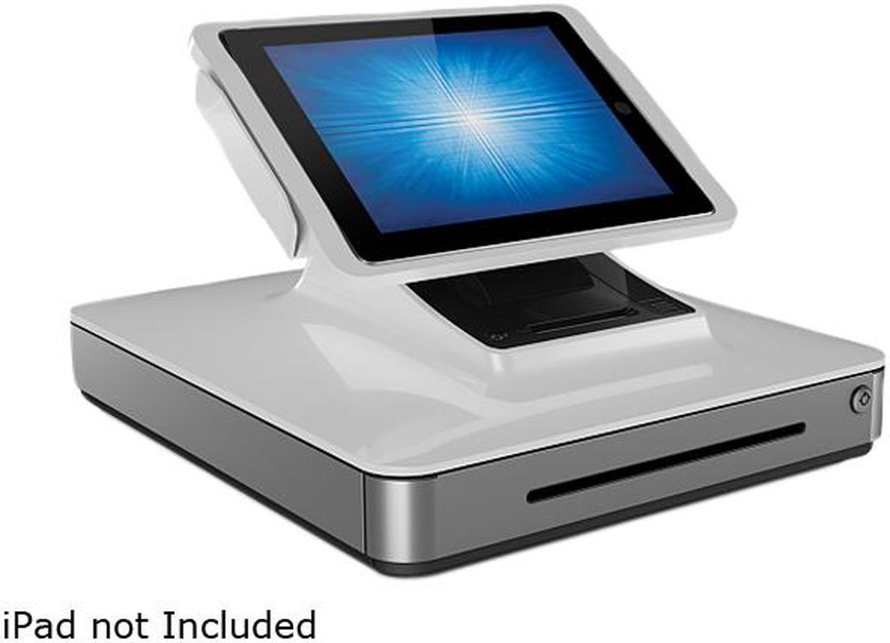 Alt view image 5 of 7 - Elo E008250 PayPoint POS System for iPad 4 /  iPad Air /  iPad Air 2 with Barcode Scanner, Receipt Printer, Cash Drawer, MSR & Customer Facing Display, Americas - White