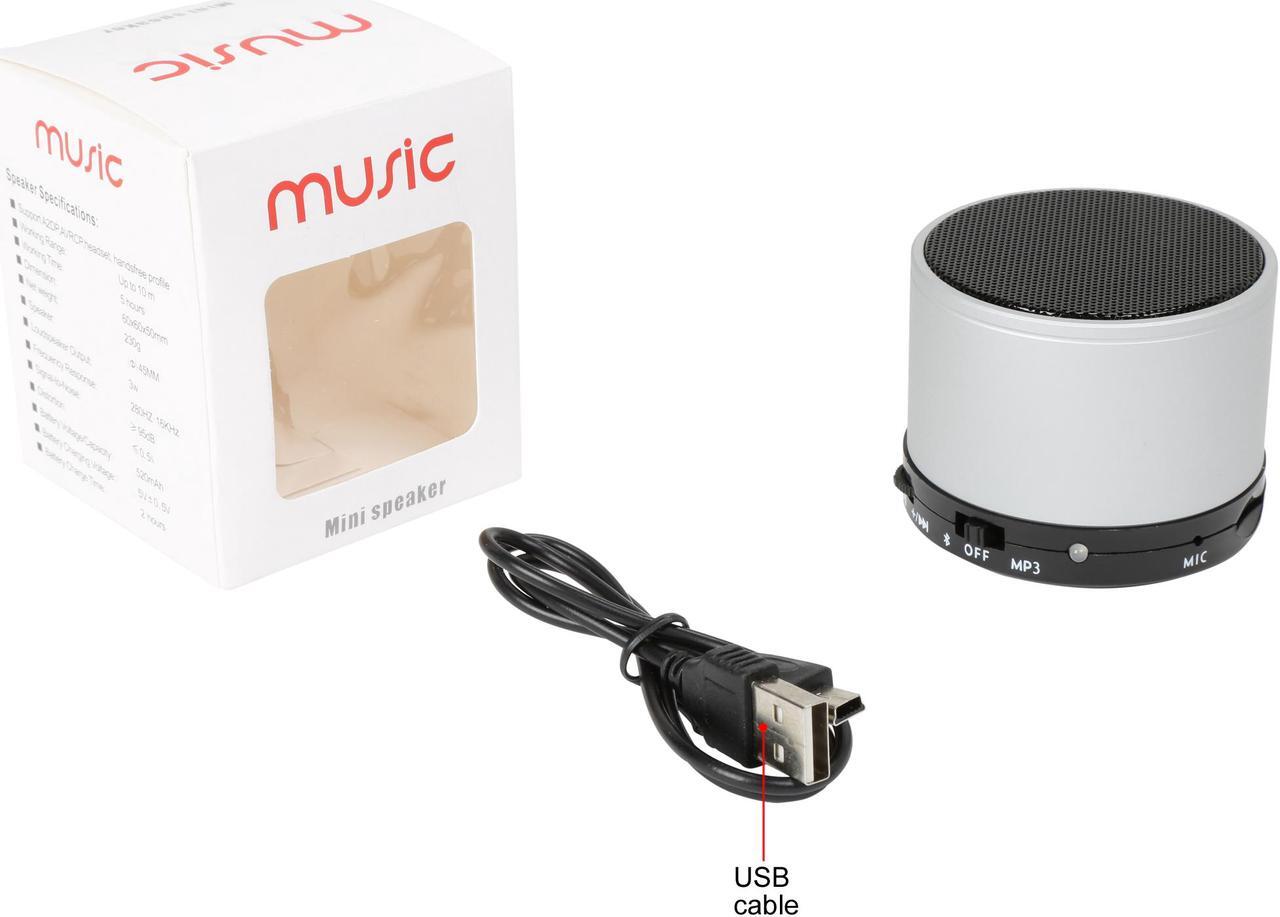 Alt view image 3 of 3 - Krazilla KZS-1001 Silver Portable Wireless Bluetooth Speaker