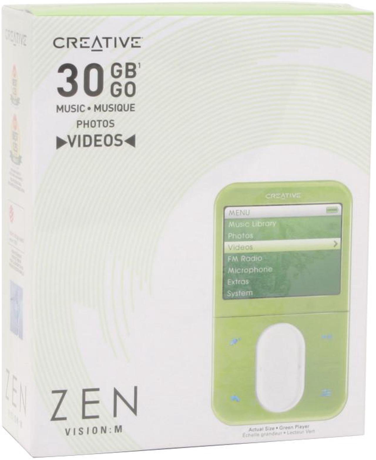 Alt view image 10 of 10 - Creative ZEN Vision M 2.5" Green 30GB MP3 / MP4 Player