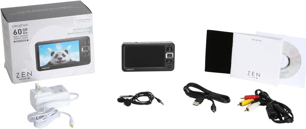 Alt view image 12 of 12 - Creative ZEN Vision W 4.3" Black 60GB MP3 / MP4 Player