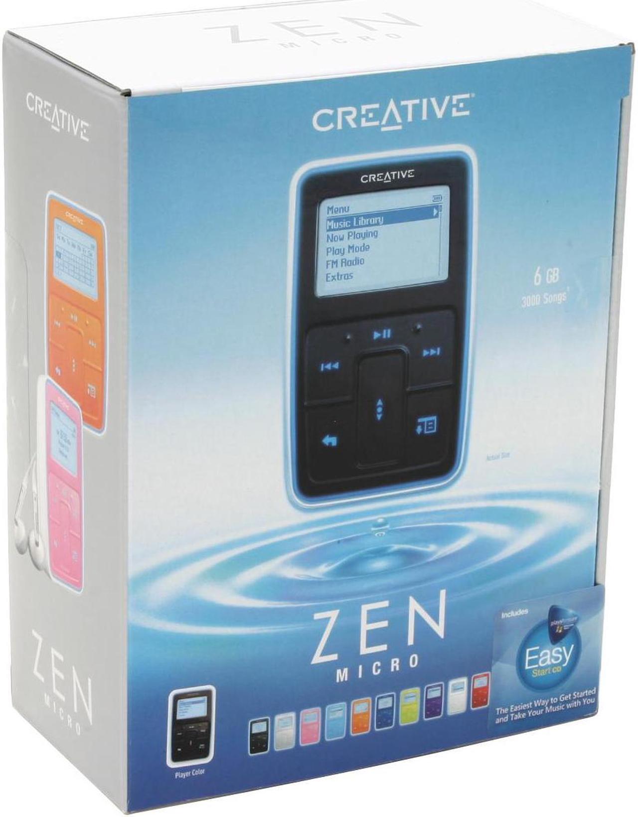 Alt view image 9 of 9 - Creative ZEN Micro Black 6GB MP3 Player