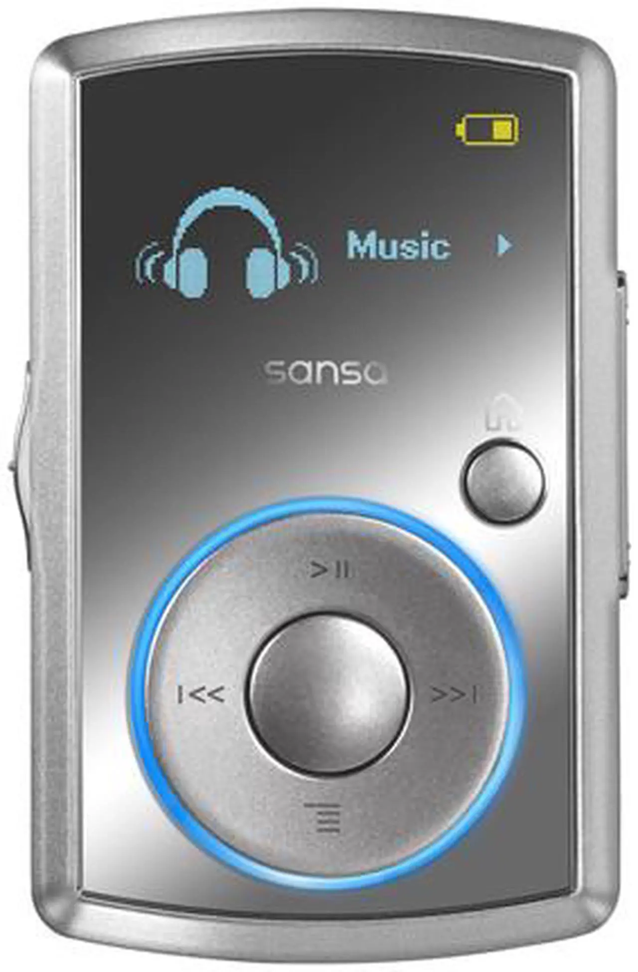 Alt view image 3 of 4 - SanDisk Sansa Clip 1.0" Silver 4GB MP3 Player