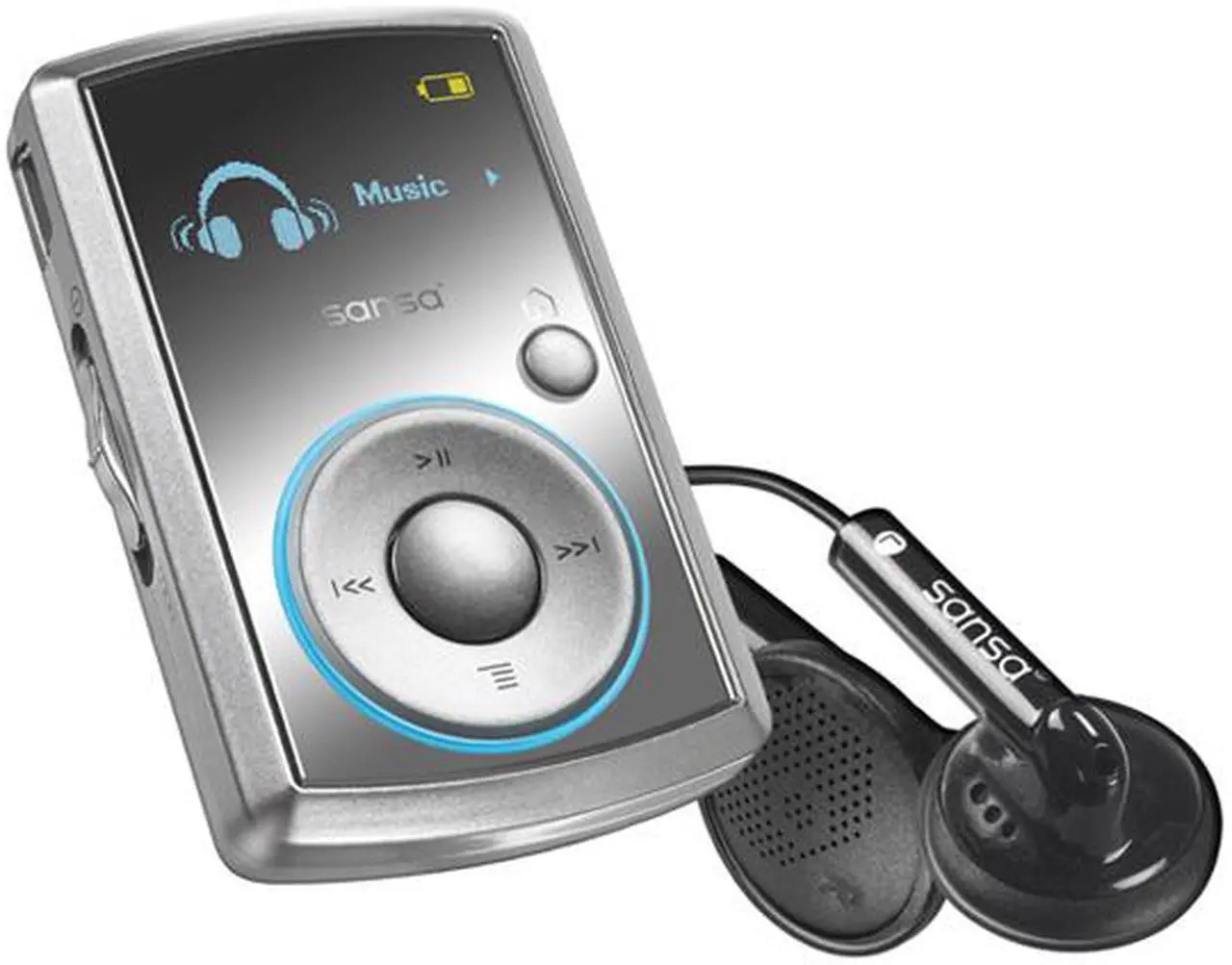 Main image of SanDisk Sansa Clip 1.0" Silver 4GB MP3 Player
