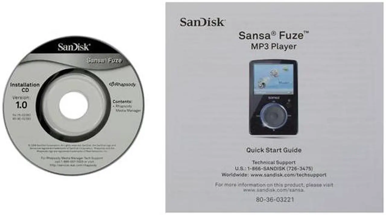 Alt view image 3 of 3 - SanDisk Sansa Fuze 1.9" Silver 8GB MP3 / MP4 Player