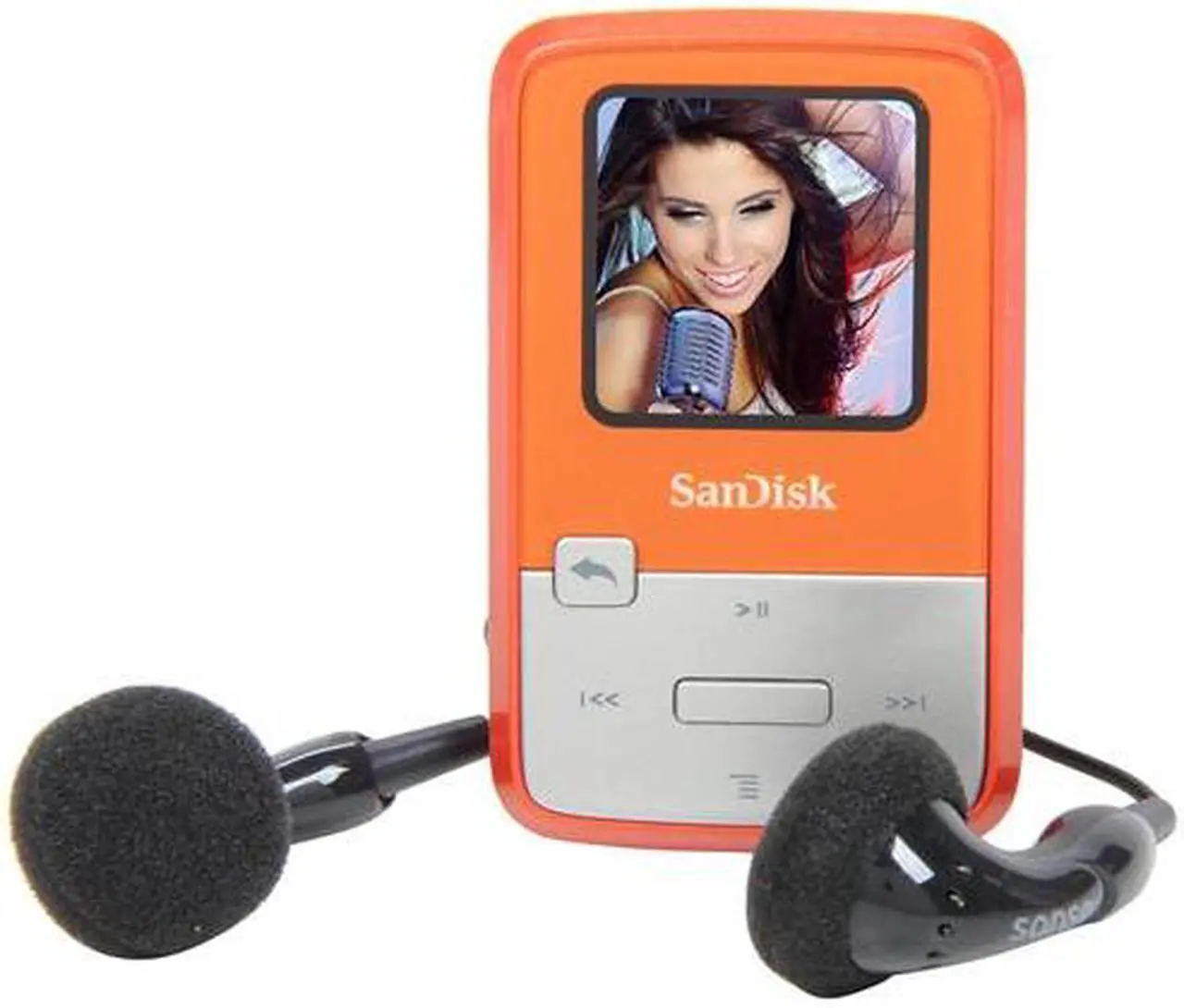 Alt view image 2 of 8 - SanDisk Sansa Clip Zip 1.1" Orange 4GB MP3 Player SDMX22-004G-A57O