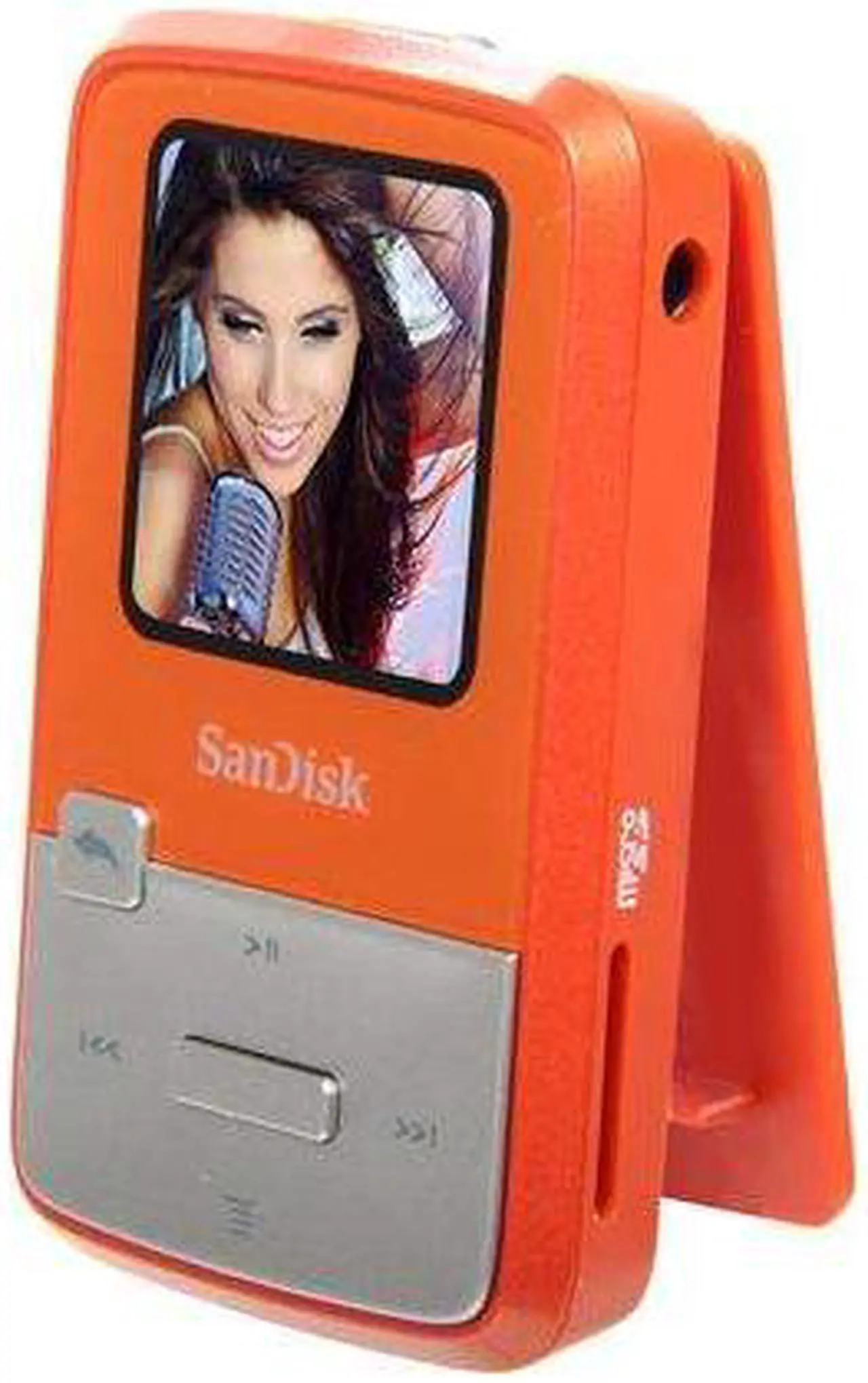 Alt view image 3 of 8 - SanDisk Sansa Clip Zip 1.1" Orange 4GB MP3 Player SDMX22-004G-A57O