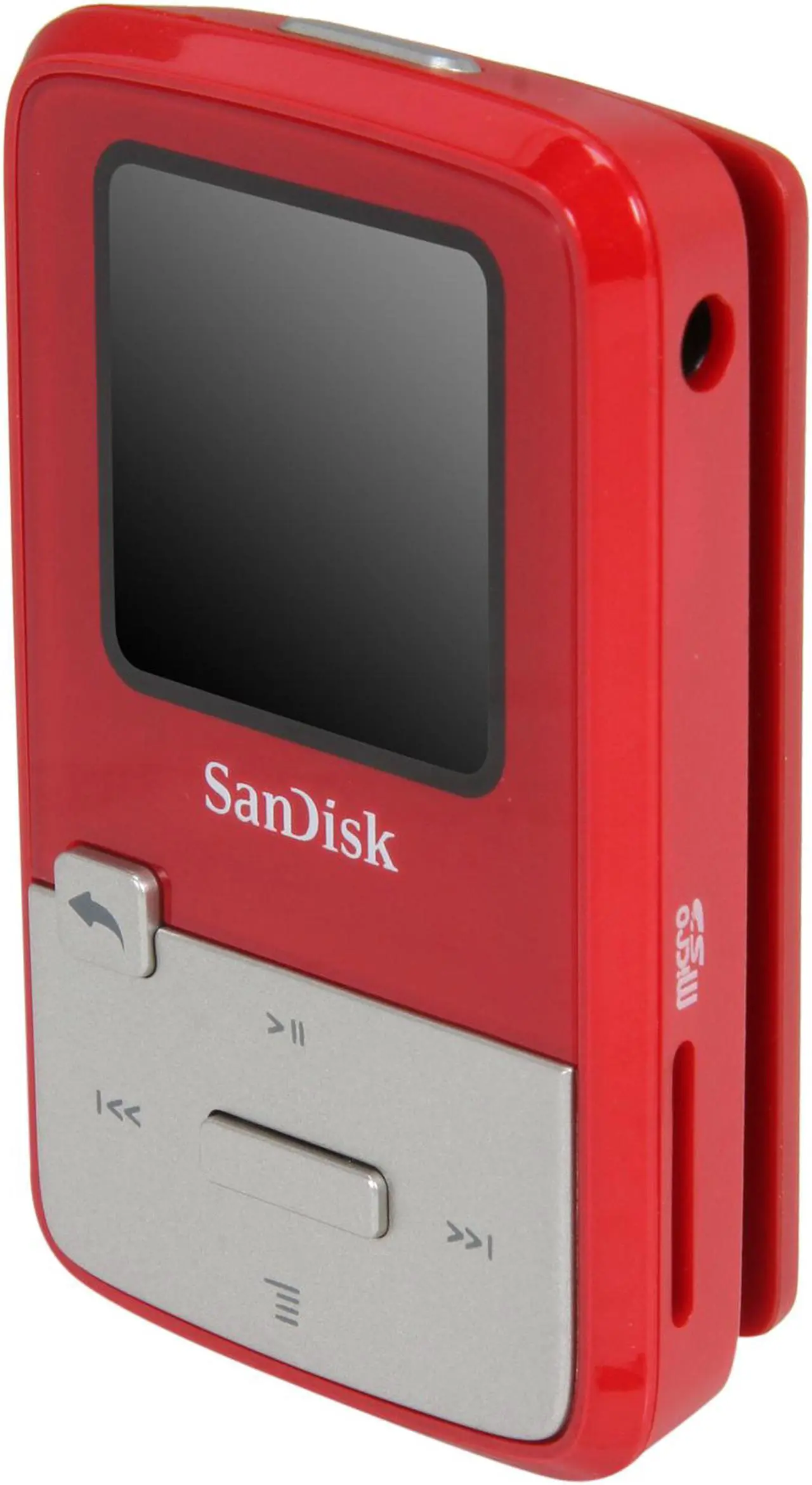 Alt view image 2 of 7 - Sansa Clip Zip 4GB MP3 Player With microSD Slot, Red