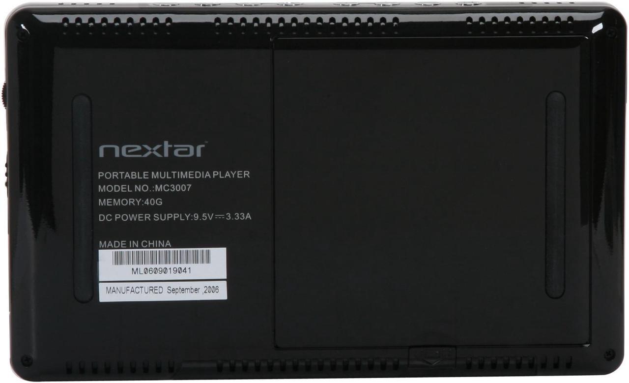 Alt view image 5 of 11 - Nextar 7" Black 40GB MP3 / MP4 Player MC3007
