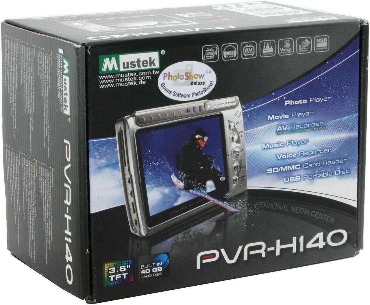 Alt view image 10 of 11 - Mustek 3.6" Silver 40GB MP3 / MP4 Player PVR-H140