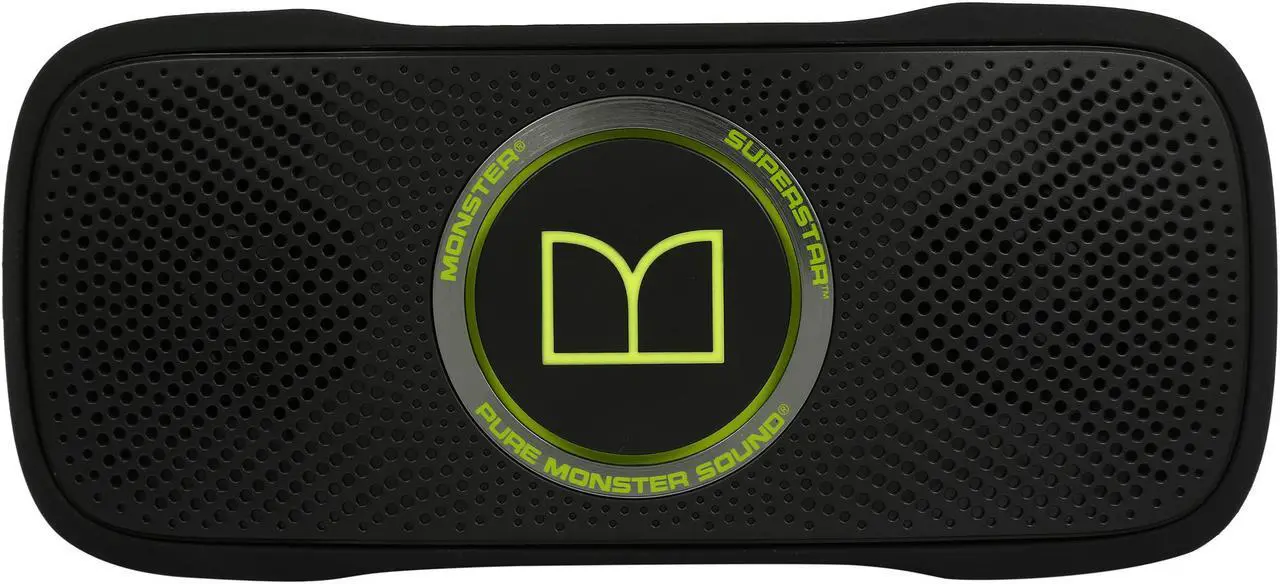 Alt view image 3 of 7 - Monster SuperStar BackFloat High Definition Bluetooth Speakers - Multilingual - Black with Neon Green
