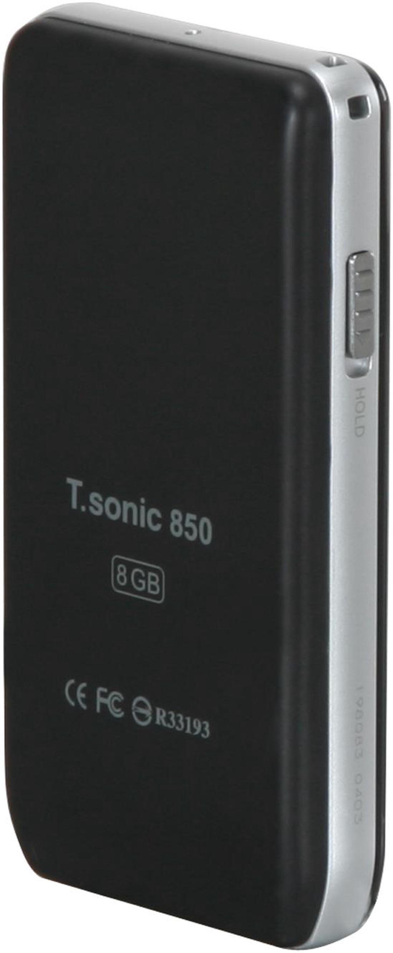 Alt view image 6 of 12 - Transcend T.sonic 1.8" Black 8GB MP3 Player 850