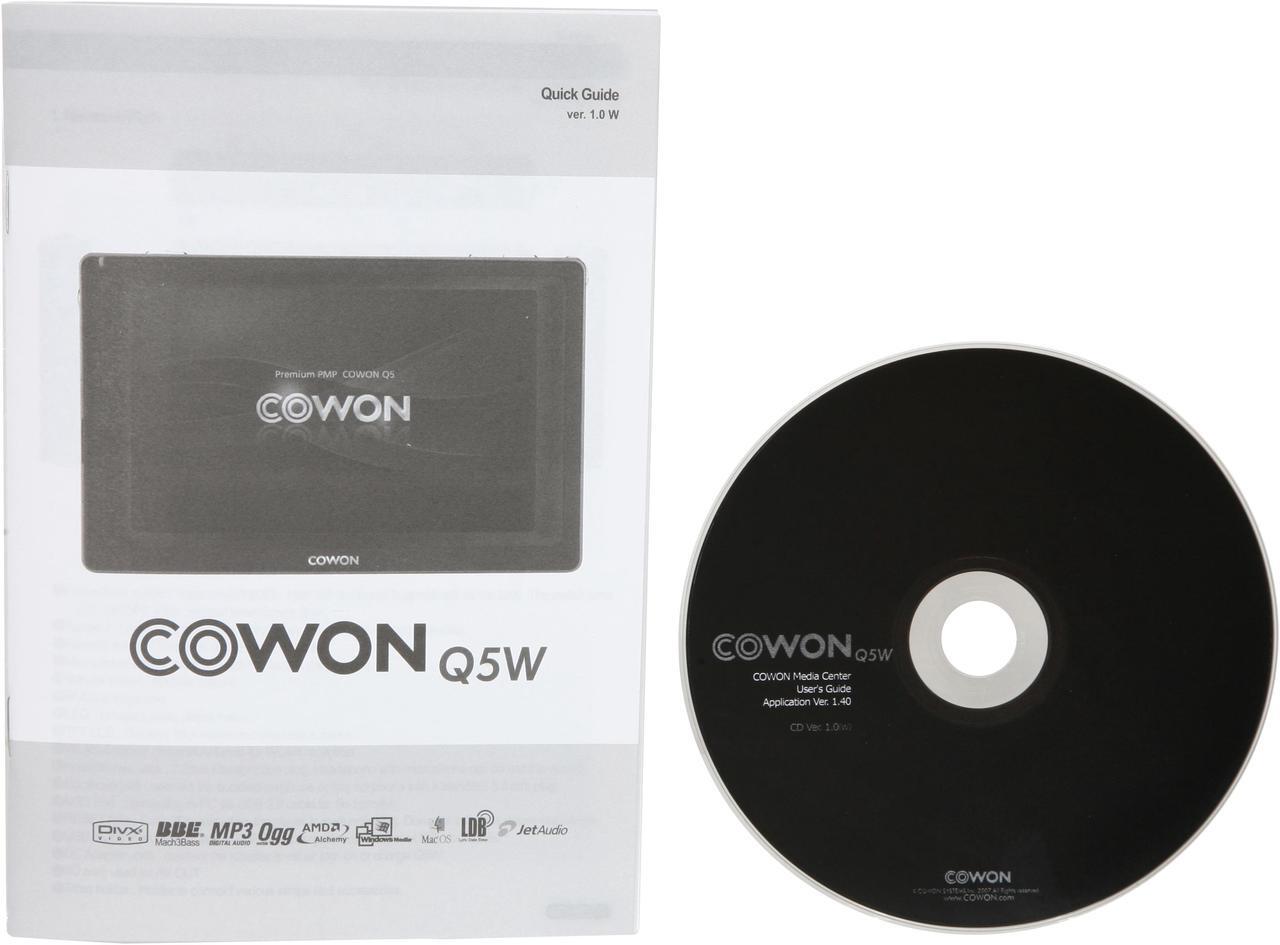 Alt view image 9 of 12 - COWON Q5W 5" Dark Navy 60GB MP3 / MP4 Player