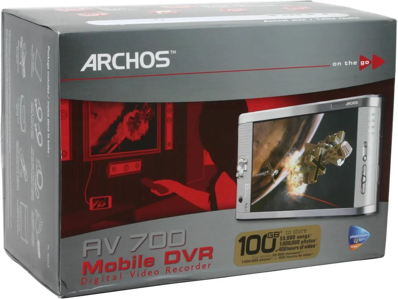 Alt view image 13 of 13 - ARCHOS 7" Silver 100GB MP3 / MP4 Player AV 700