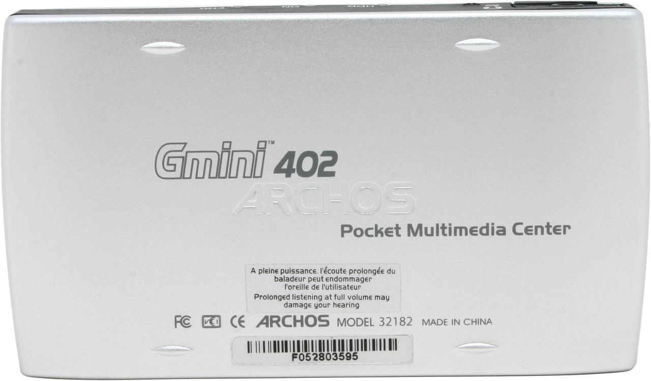 Alt view image 5 of 10 - ARCHOS 2.2" Silver 20GB MP3 / MP4 Player Gmini 402