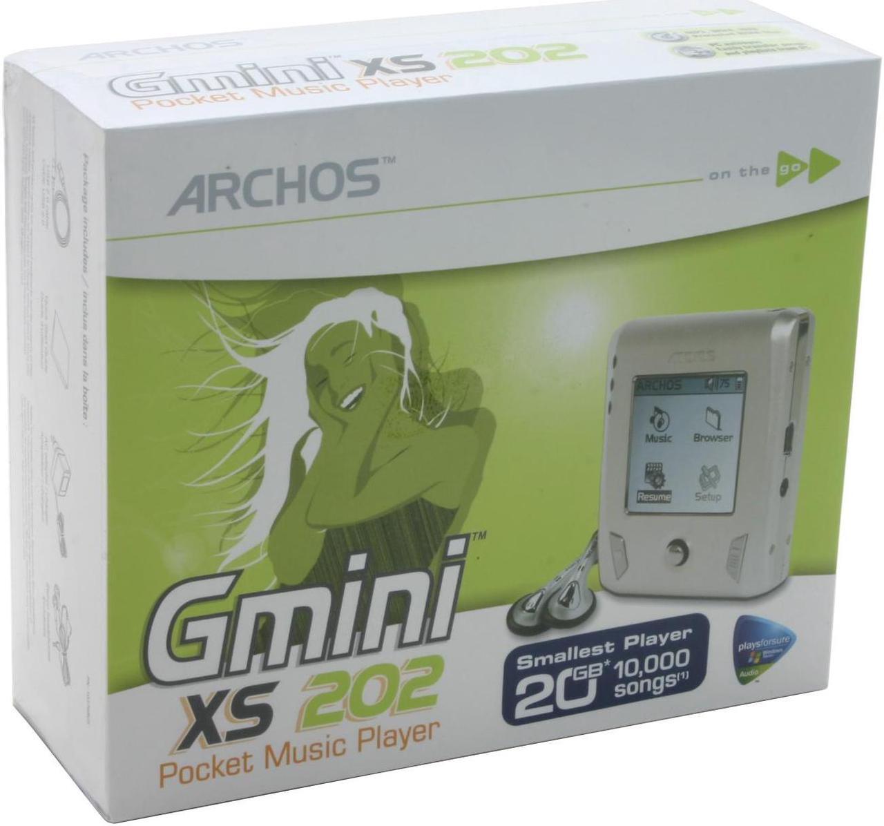 Alt view image 8 of 8 - ARCHOS 2.0" Silver 20GB MP3 Player Gmini XS 202