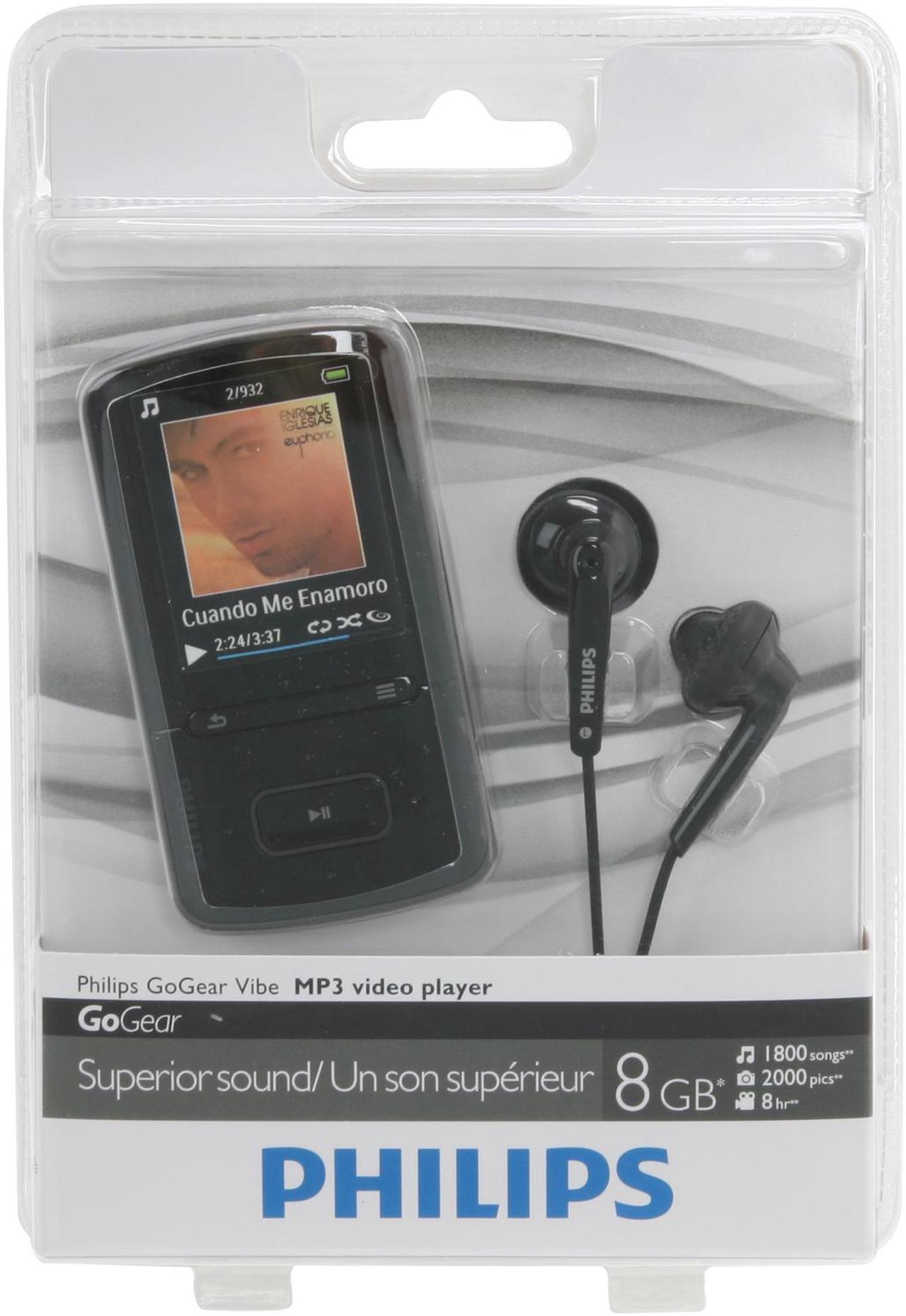 Alt view image 8 of 8 - PHILIPS GoGear ViBE 1.8" Black 8GB MP3 Video Player SA3VBE08K