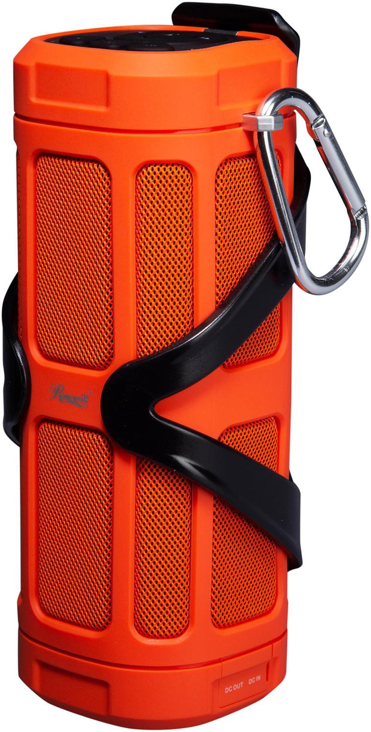 Alt view image 3 of 7 - Rosewill Portable Speaker with built-in Power Bank, IPX4 rated Water-Resistant, Play Music via Bluetooth, AUX, MicroSD, FM Radio, Up to 30 Hours Playback, Includes Bike Mount and Carabiner - RW-SF5