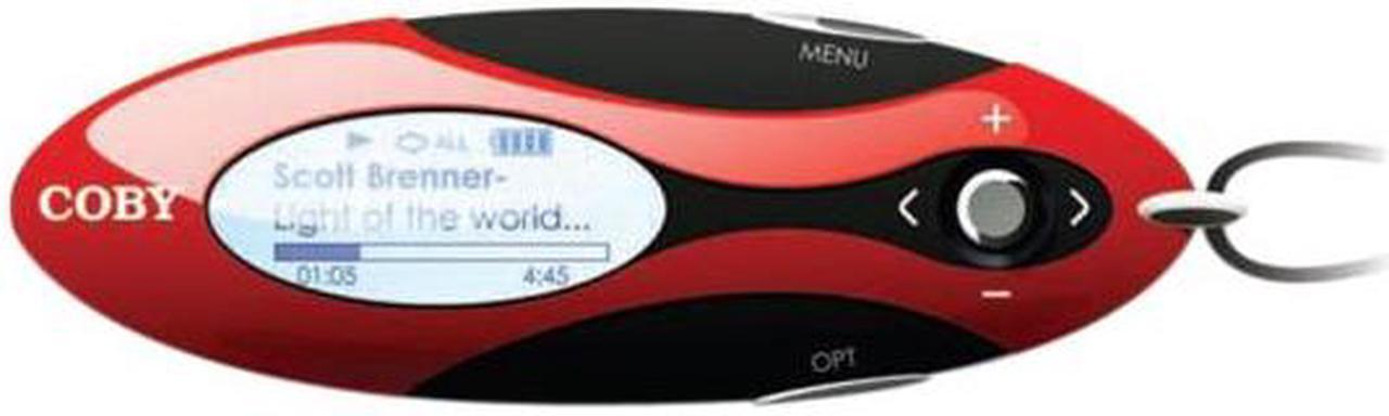 Main image of COBY Red 512MB Sports MP3 Player With FM Radio And Recorder MPC556
