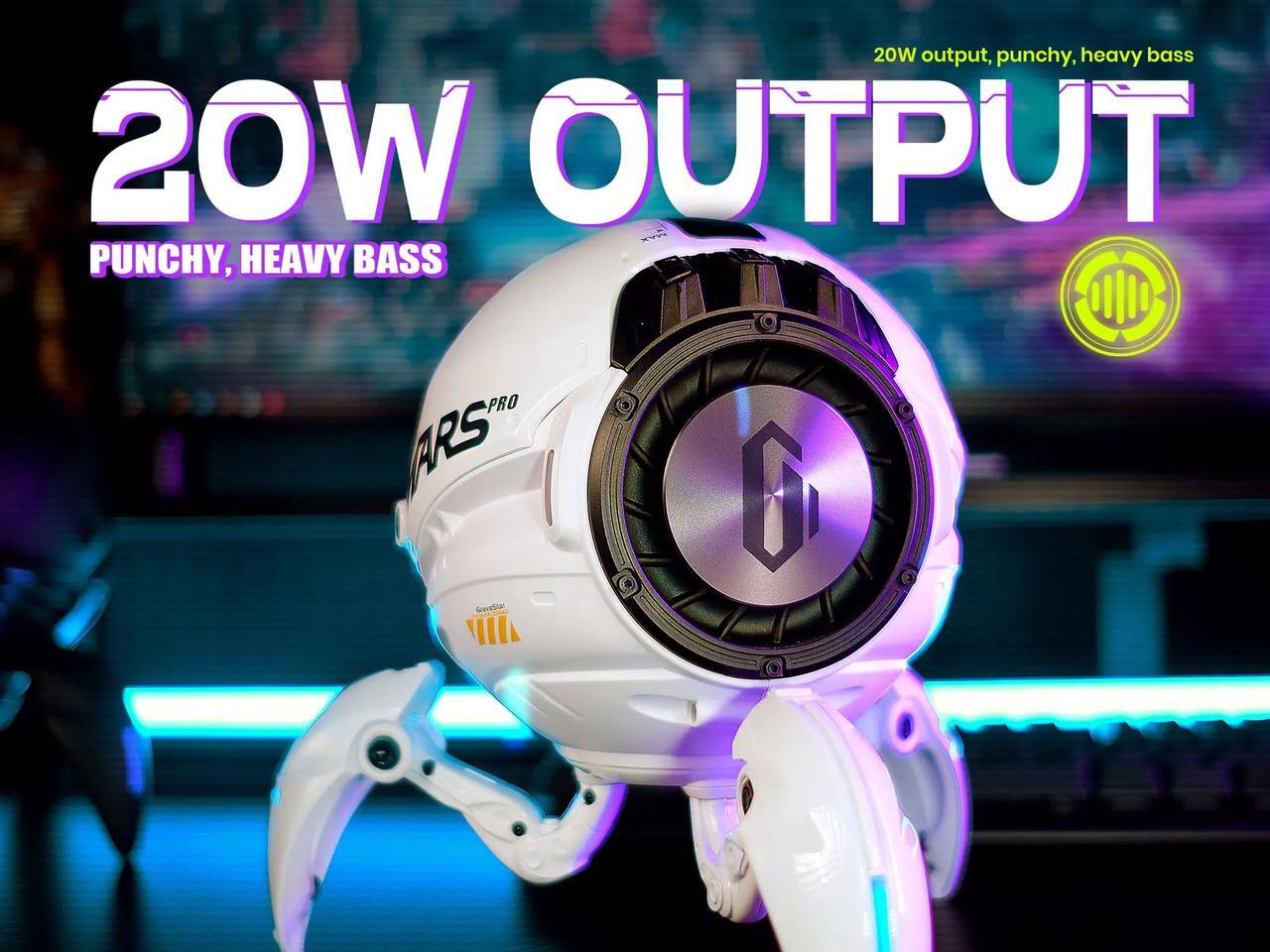 Alt view image 5 of 8 - Gravastar Mars Pro Sci-fi Bluetooth Wireless Speaker - White