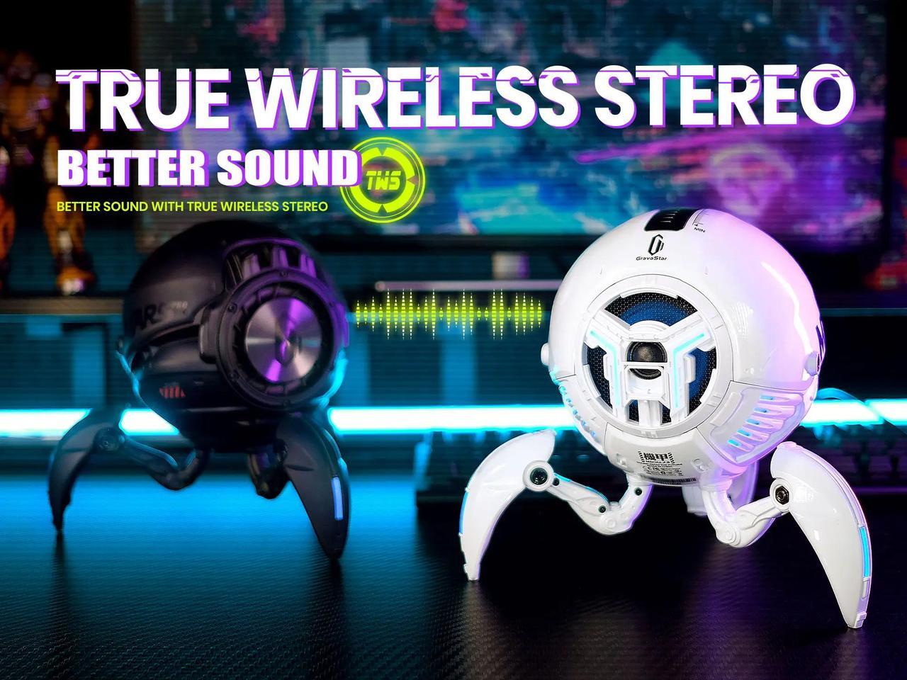 Alt view image 6 of 8 - Gravastar Mars Pro Sci-fi Bluetooth Wireless Speaker - White