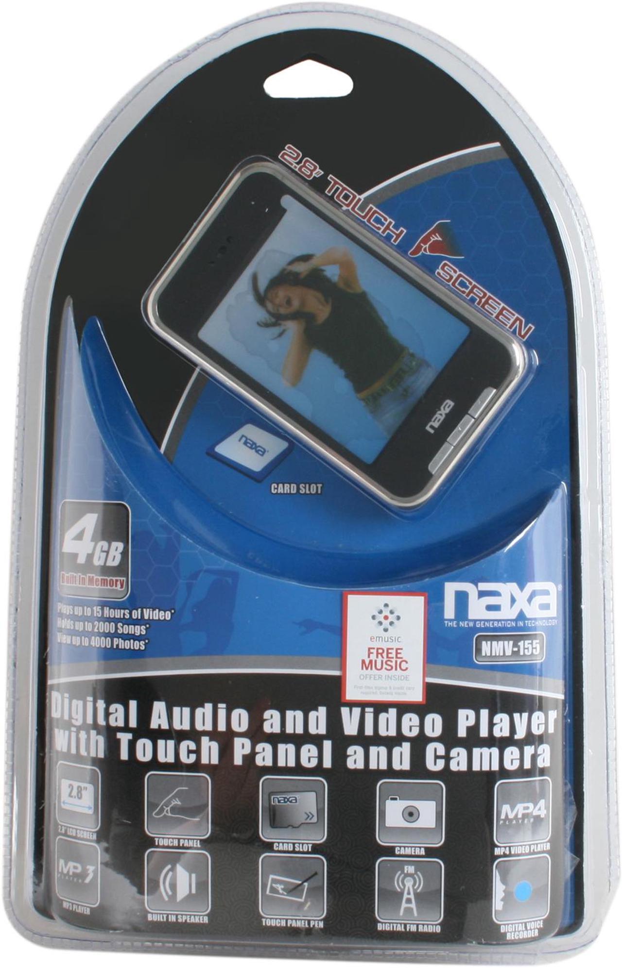 Alt view image 9 of 9 - Naxa 2.8" Black 4GB Portable Media Player NMV-155