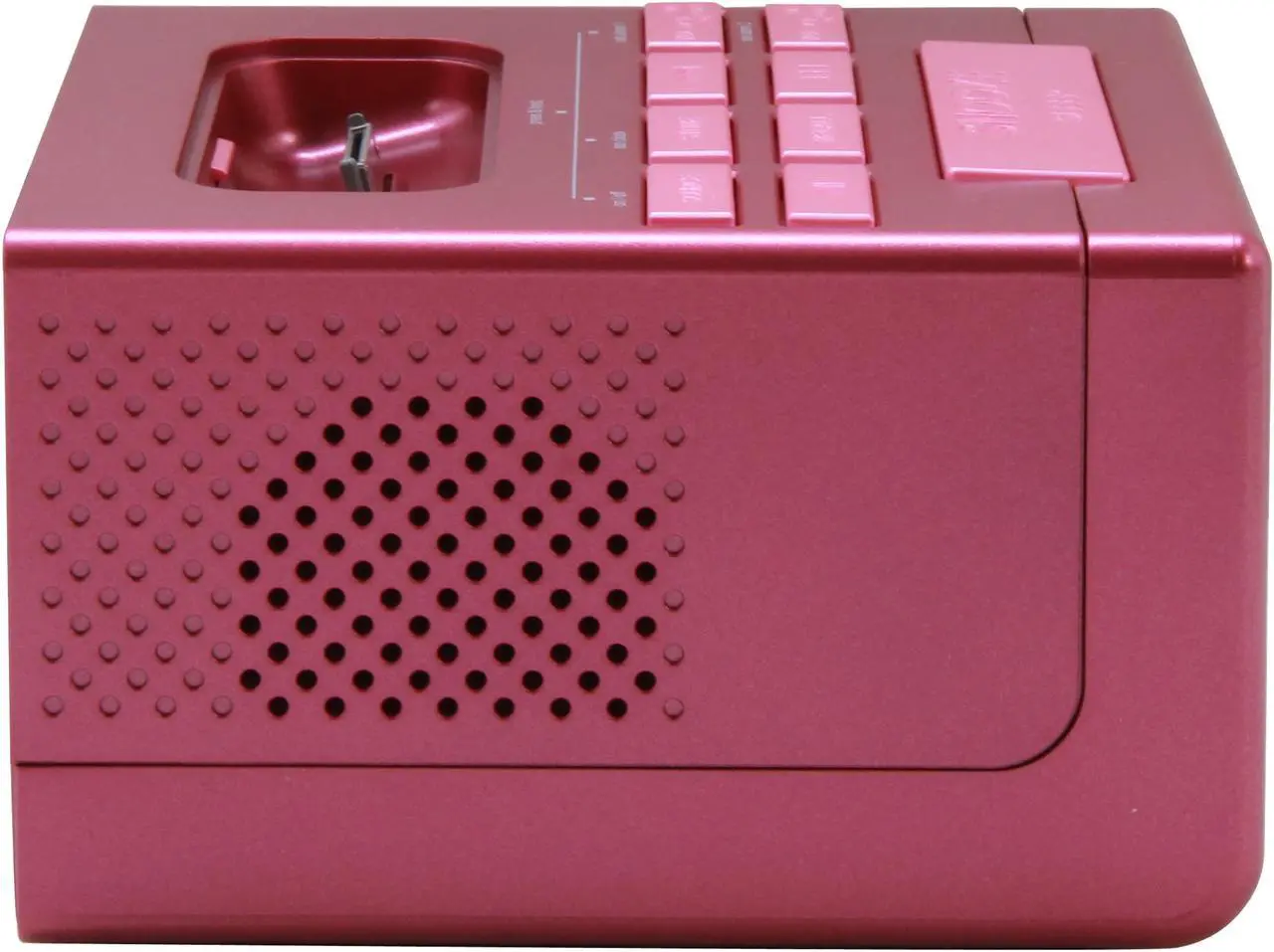 Alt view image 3 of 6 - RCA Clock Radio Docking Station (Pink) for iPhone and iPod RC130iPK