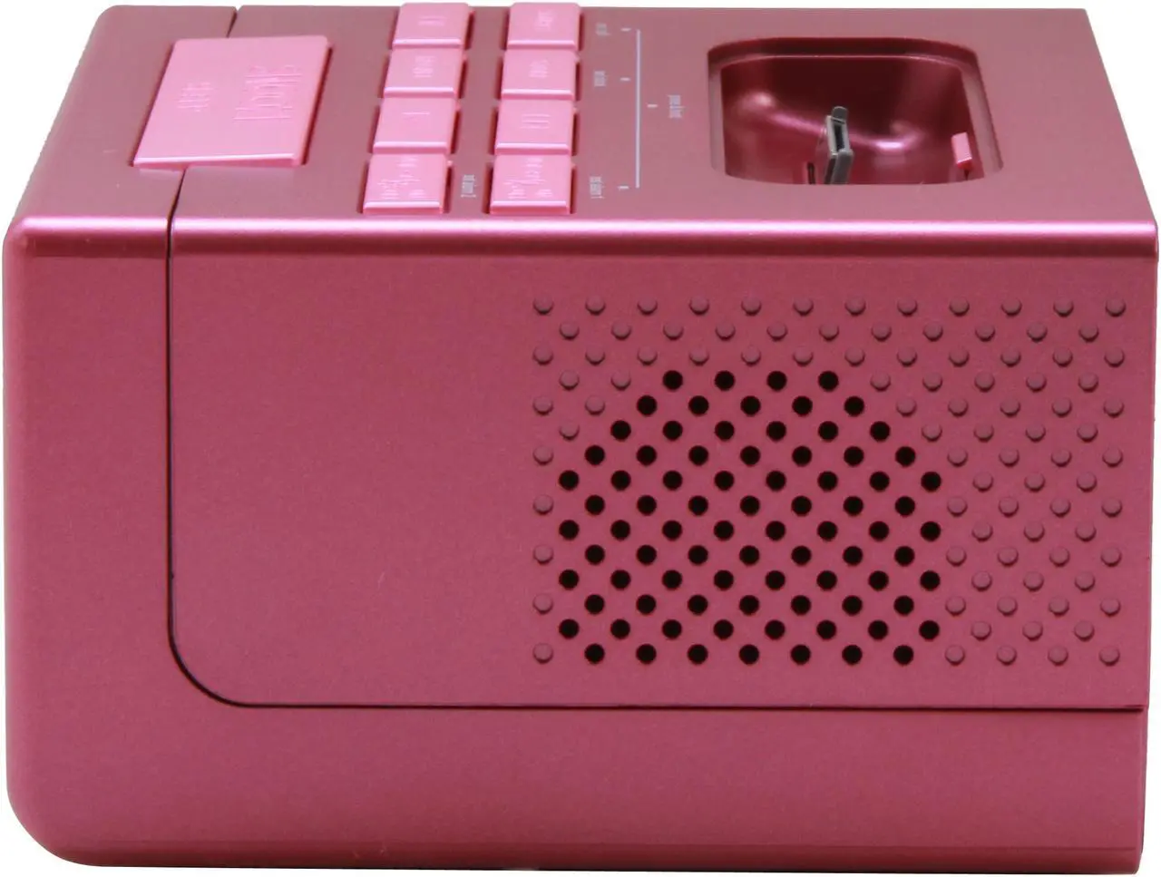 Alt view image 5 of 6 - RCA Clock Radio Docking Station (Pink) for iPhone and iPod RC130iPK