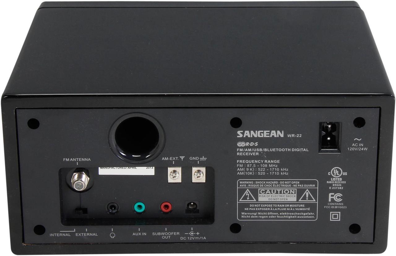 Alt view image 4 of 5 - SANGEAN FM-RBDS / AM / USB / Bluetooth Digital Receiver WR-22BK