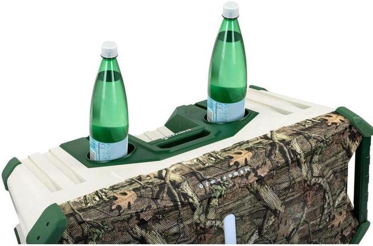 Alt view image 2 of 8 - Gemini Soundsplash Portable Waterproof Wireless Bluetooth Speaker W/ Multi-Colored LED Light Show - Mossy Oak