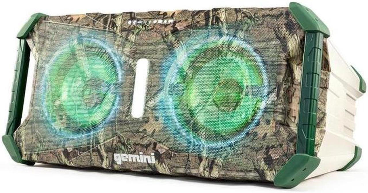 Alt view image 6 of 8 - Gemini Soundsplash Portable Waterproof Wireless Bluetooth Speaker W/ Multi-Colored LED Light Show - Mossy Oak