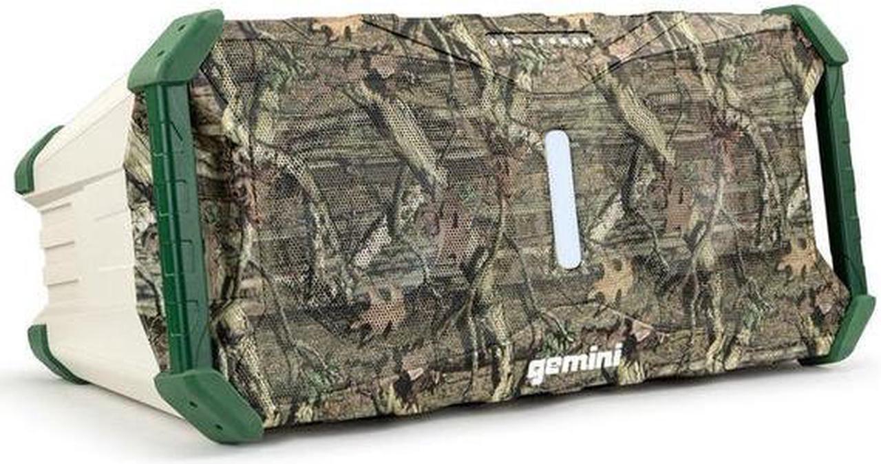 Alt view image 7 of 8 - Gemini Soundsplash Portable Waterproof Wireless Bluetooth Speaker W/ Multi-Colored LED Light Show - Mossy Oak
