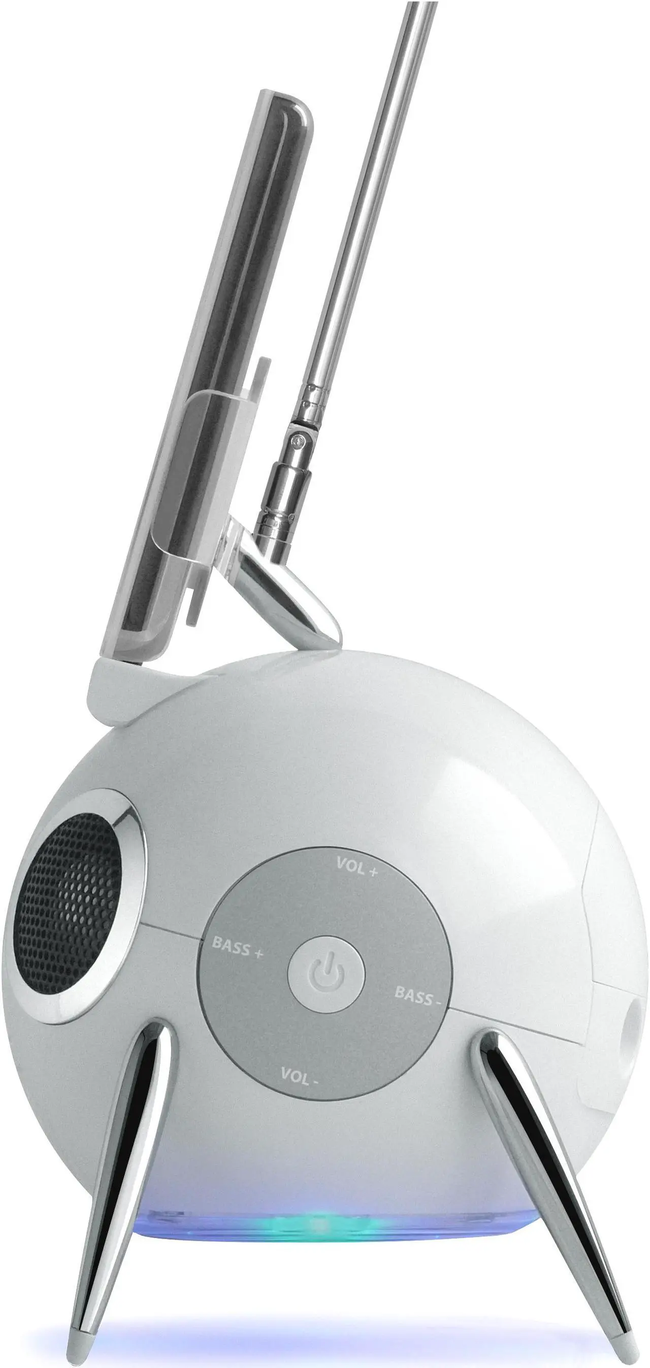 Alt view image 2 of 2 - rain iWoofer 2.1 Speaker System w/ FM Radio for iPod (White) Model 10050