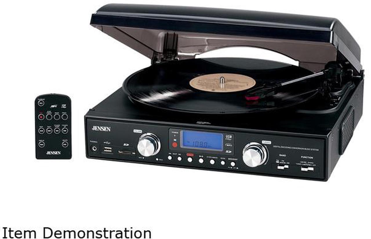 Main image of Jensen JTA-460 3-Speed Stereo Turntable with AM/FM Stereo Radio