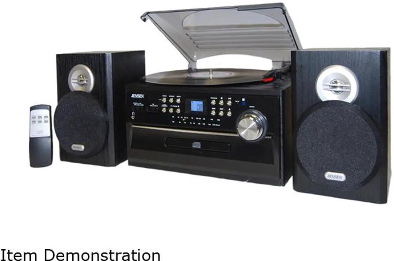 Main image of Jensen JTA-475 3-Speed Stereo Turntable with CD System, Cassette and AM/FM Stereo Radio