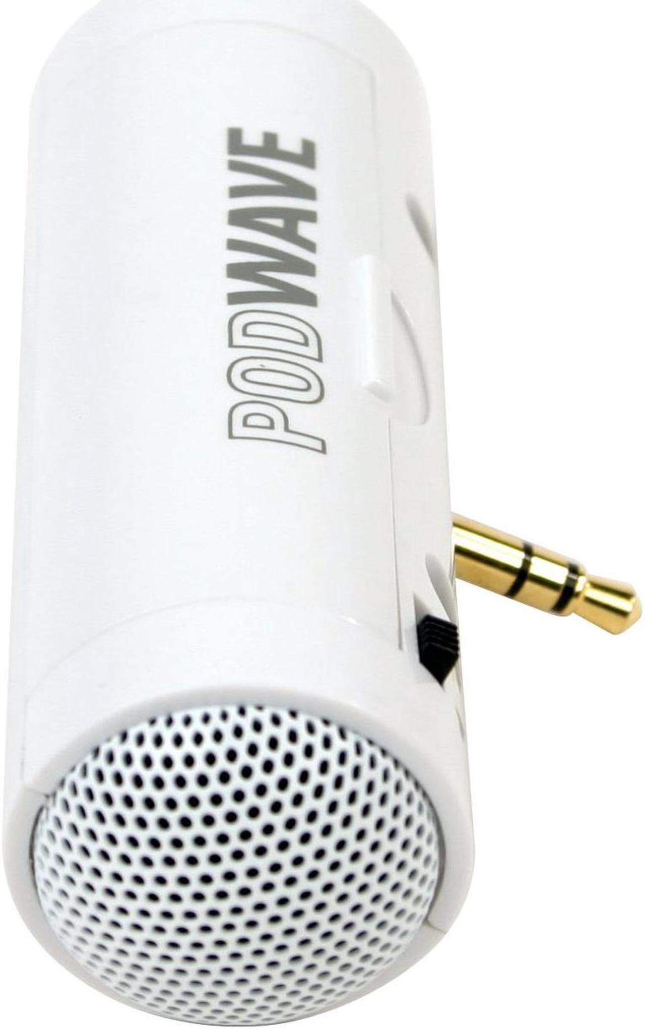 Alt view image 3 of 6 - Macally IP-A111 Podwave Portable Stereo Speakers for iPod and MP3 Players, White - OEM