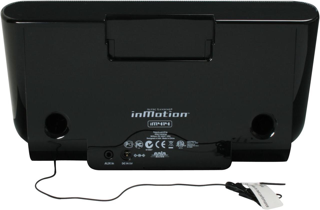 Alt view image 5 of 8 - Altec Lansing inMotion im414 ZUNE Speaker Dock with FM Radio