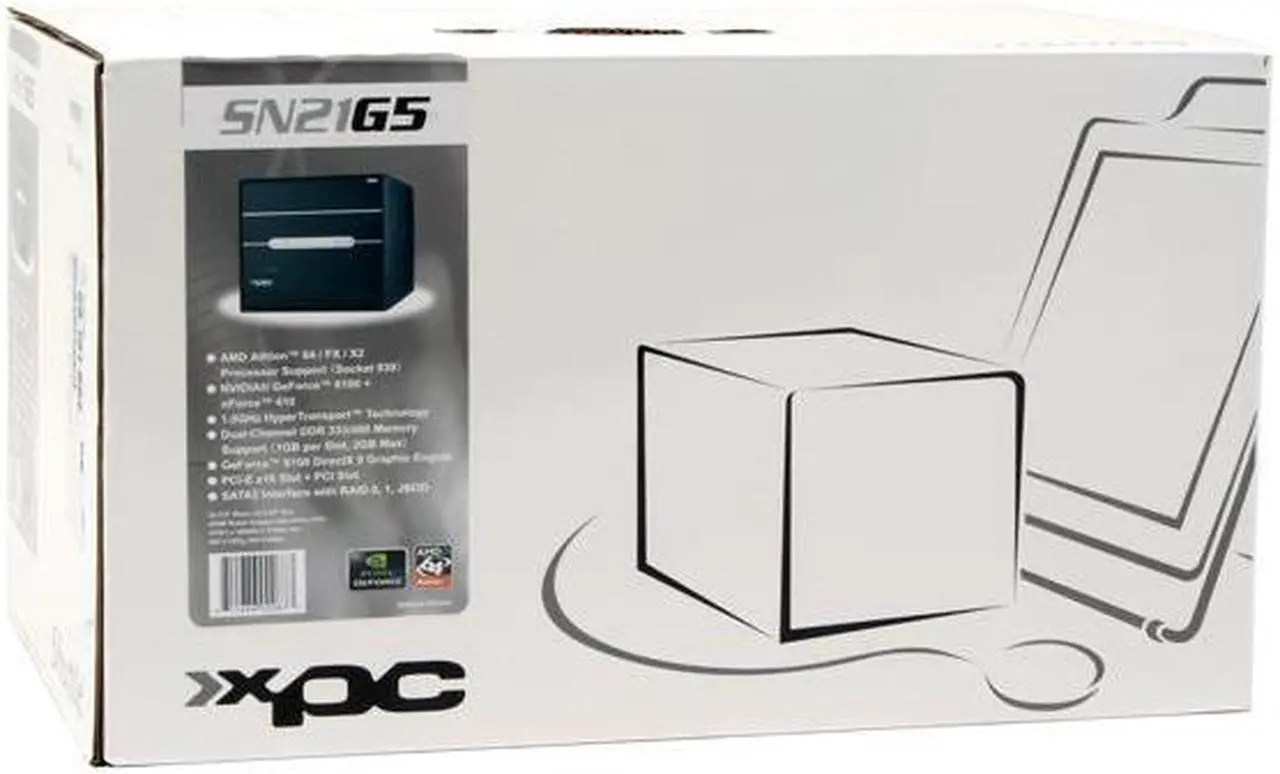 Alt view image 15 of 15 - Shuttle XPC SN21G5 AMD Socket 939 NVIDIA GeForce 6100 Barebone