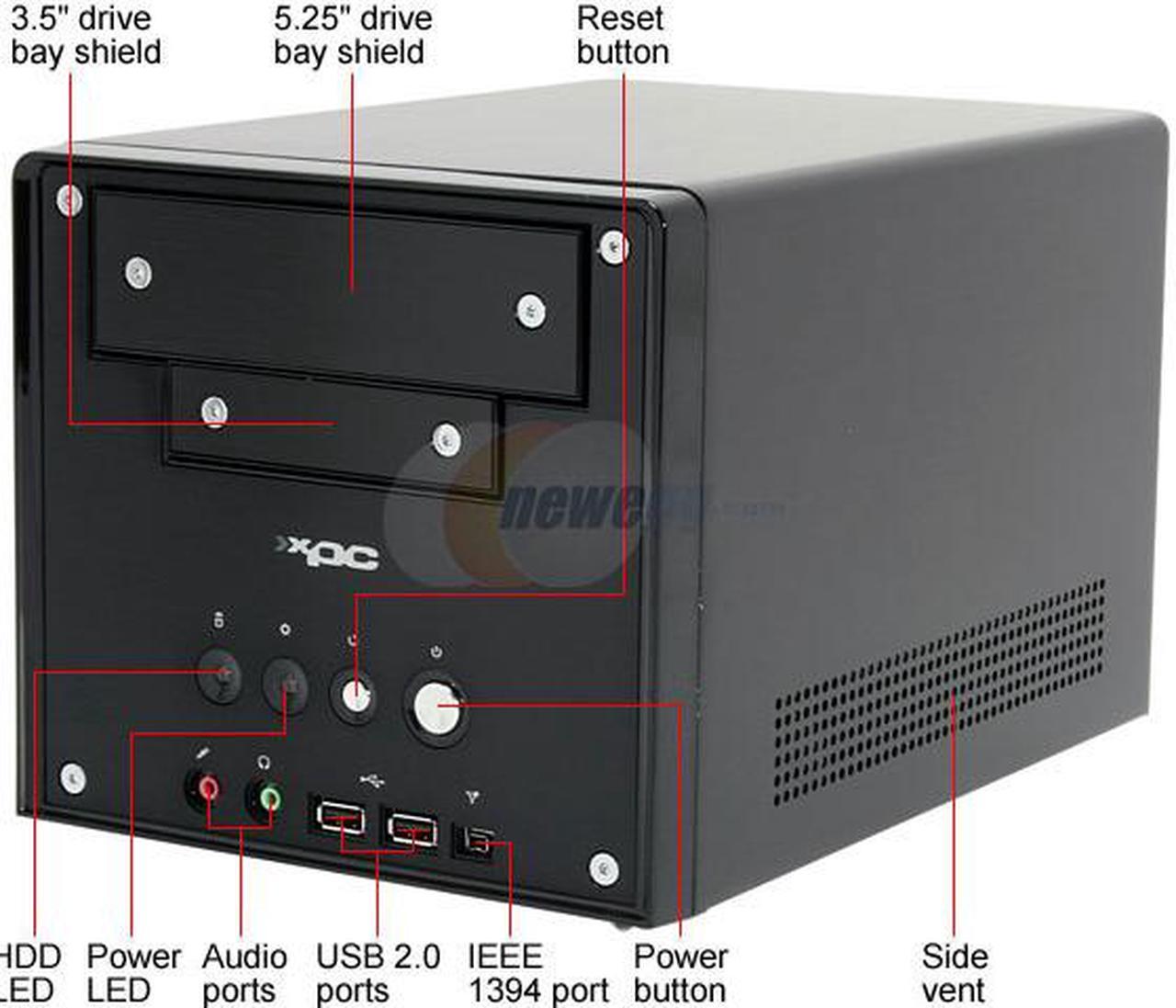 Alt view image 2 of 12 - Shuttle SD30G2B Intel Socket T(LGA775) Intel 945GC 65nm Small Form Factor Black XPC Barebone