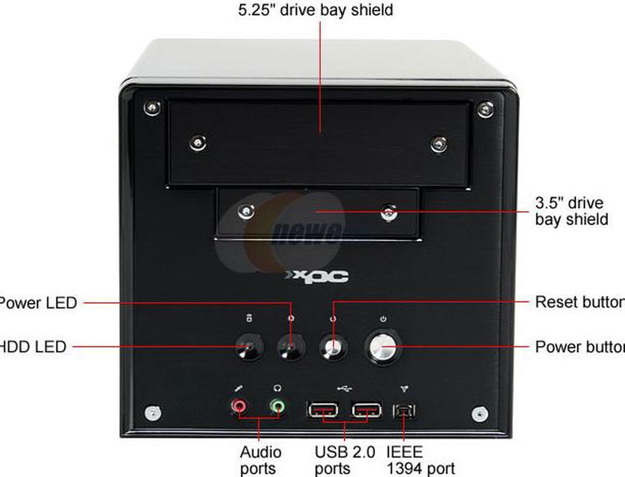 Alt view image 3 of 12 - Shuttle SD30G2B Intel Socket T(LGA775) Intel 945GC 65nm Small Form Factor Black XPC Barebone