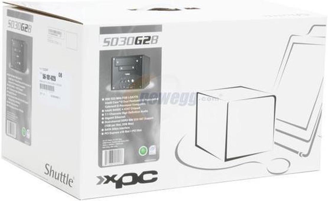 Alt view image 12 of 12 - Shuttle SD30G2B Intel Socket T(LGA775) Intel 945GC 65nm Small Form Factor Black XPC Barebone