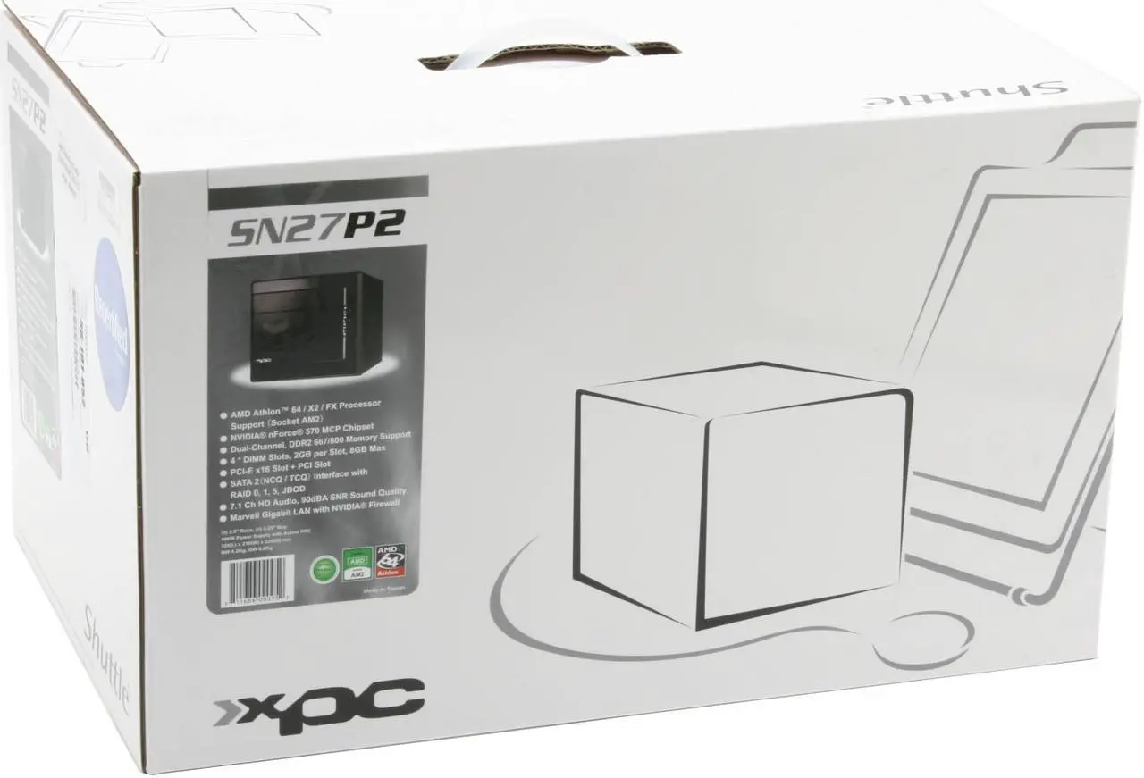 Alt view image 15 of 15 - Shuttle XPC SN27P2 AMD Socket AM2 NVIDIA nForce 570 Ultra Barebone